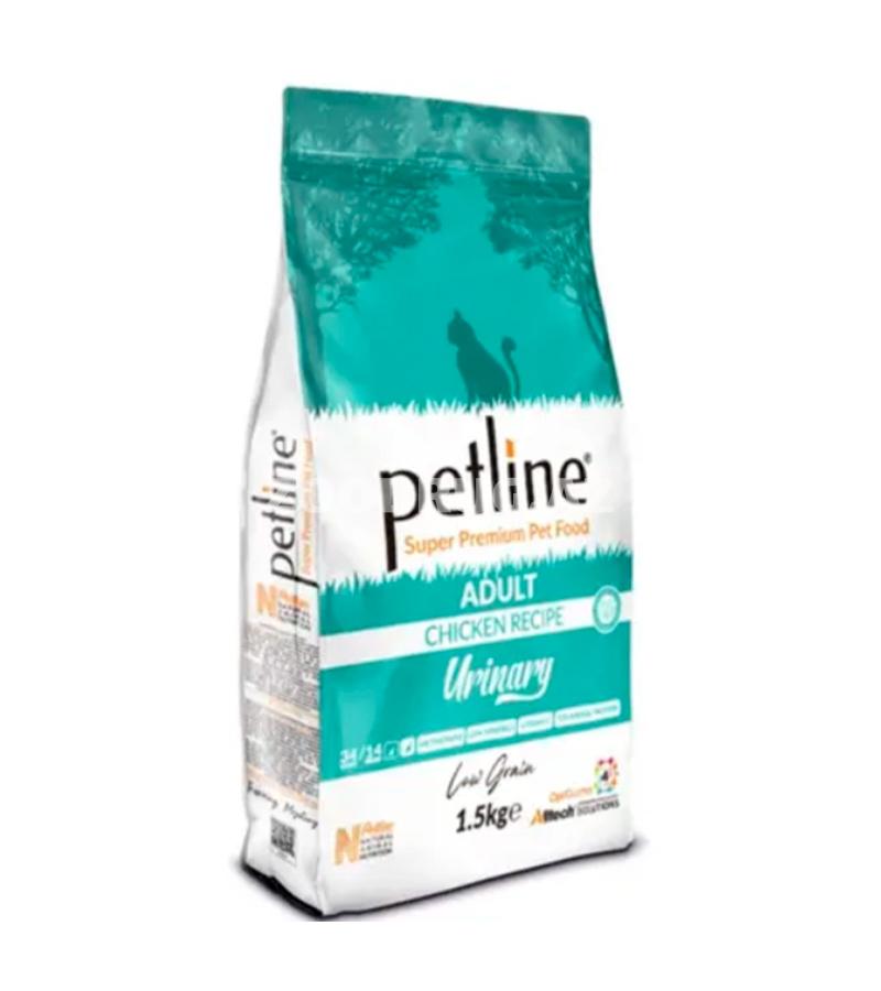 Сухой корм  Petline Urinary Recipe Chicken, Super Premium, Adult Cat, низкозерновой, для взрослых кошек, профилактика мочекаменной болезни с курицей 1,5 кг.