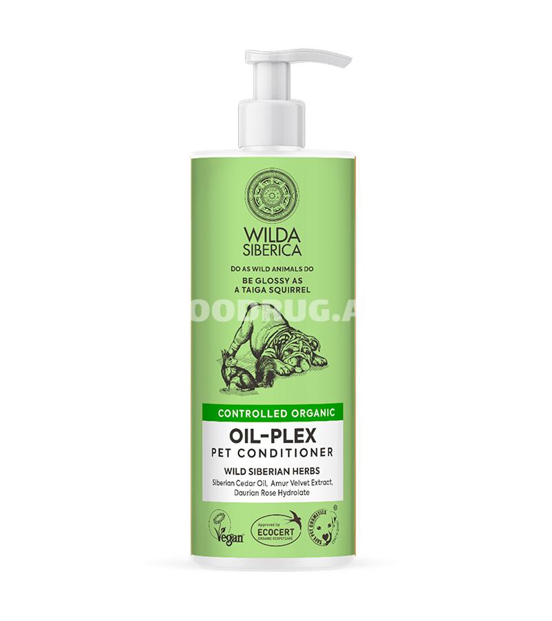 Кондиционер Wilda Siberica Oil-Plex Pet Conditioner для с сухой и ломкой шерстью без блеска у собак и кошек 400 мл.