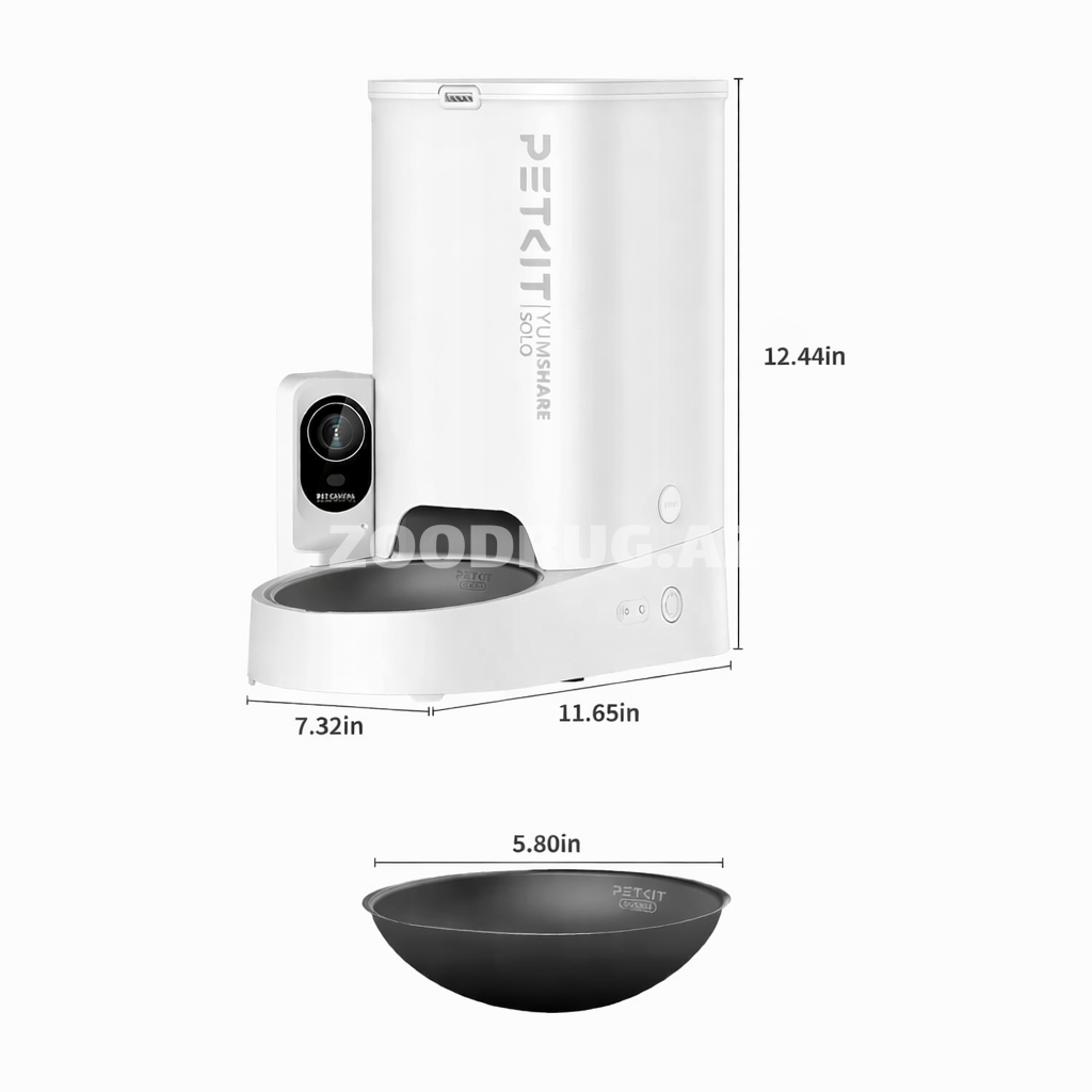 Автоматическая кормушка PETKIT YumShare Solo with Camera-умный контроль питания и наблюдение 24/7