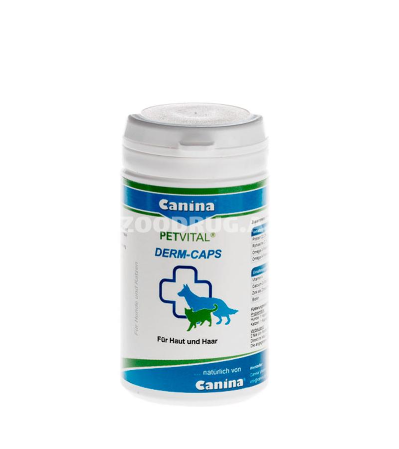 Комплексная добавка Canina Petvital Derm-Caps в капсулах с добавлением цинка и биотина (40 гр)
