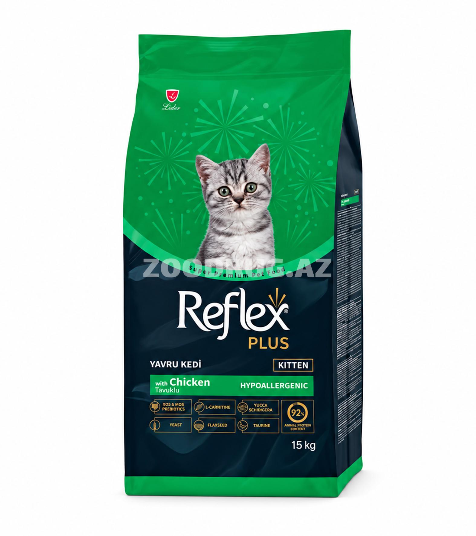 Quru yem Reflex Kitten bala pişiklər üçün toyuq dadi ilə.