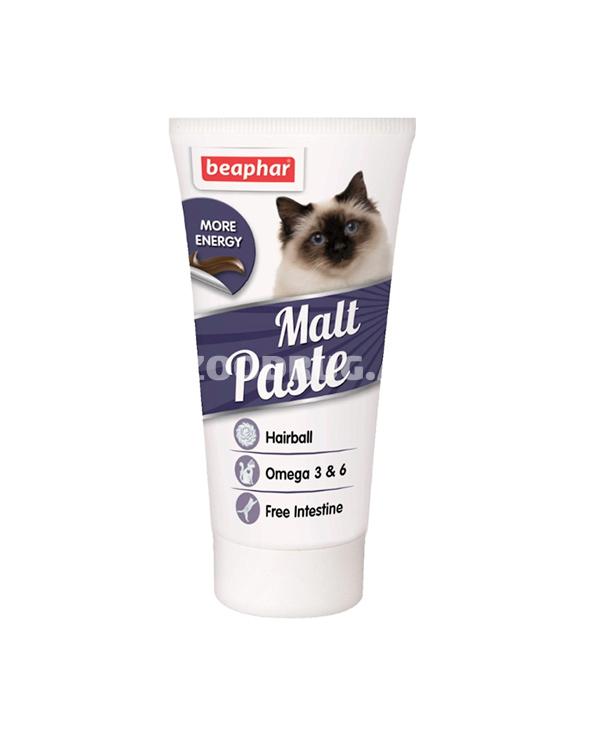 Витаминная паста  Beaphar Malt Paste Hairball Control для вывода шерсти из желудка у кошек 25 гр.