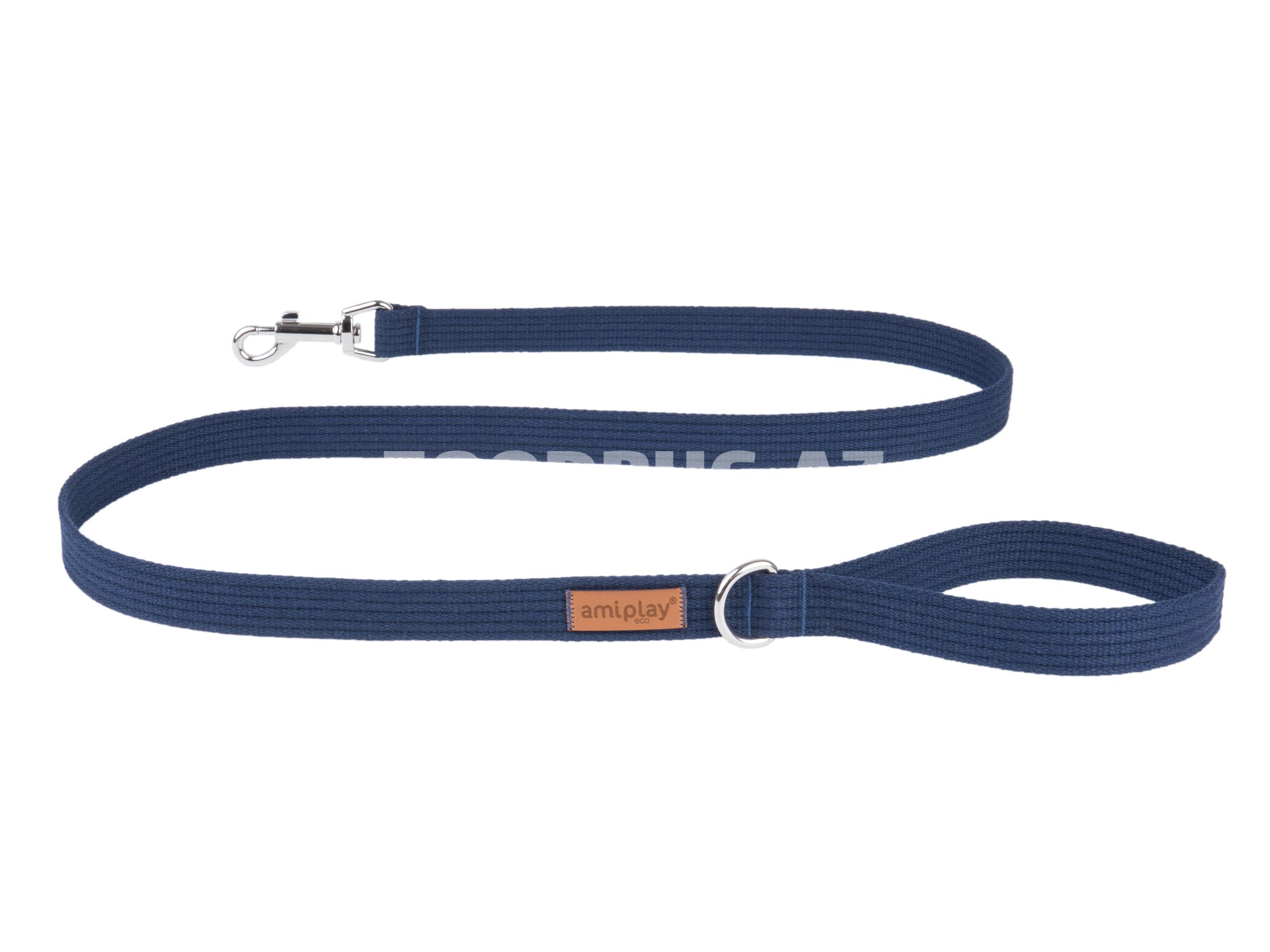 Поводок Amiplay Adjustable Leash. Цвет: Темно-синий. Размер L. Длина: 100-200 см.