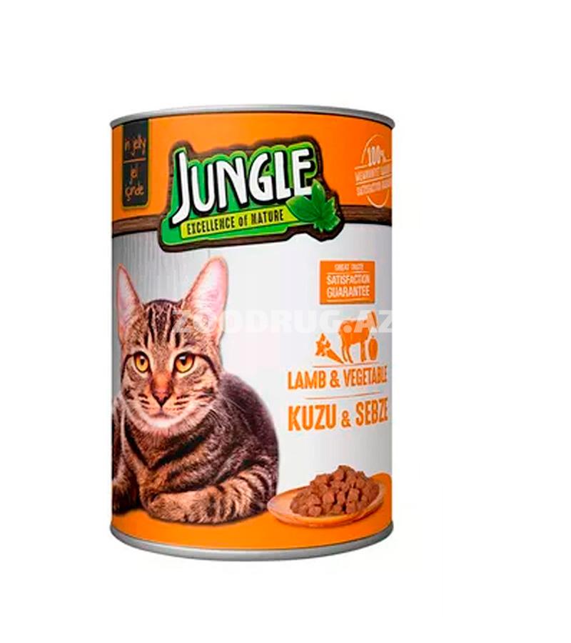 Влажный корм Jungle Cat Adult Lamb для взрослых кошек со вкусом ягненка 400 гр.