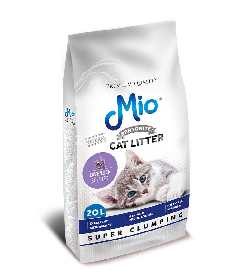 Наполнитель Mio Cat Litter LAVENDER комкующийся для кошек с запахом лаванды (20 л)