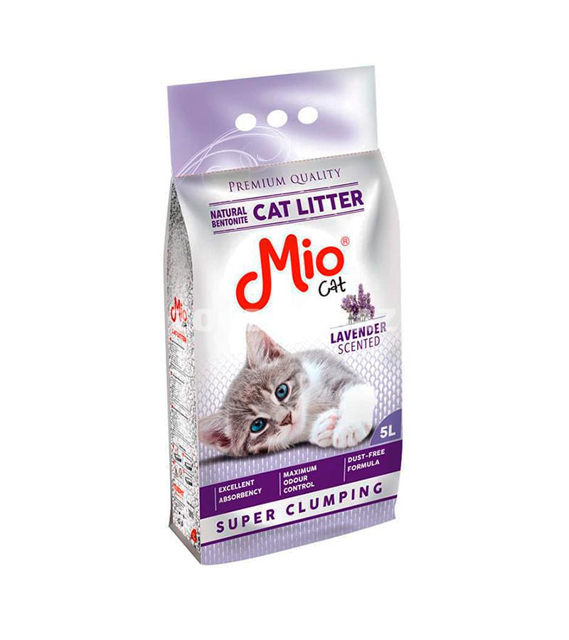 Наполнитель Mio Cat Litter LAVENDER комкующийся для кошек с запахом лаванды (5 л)