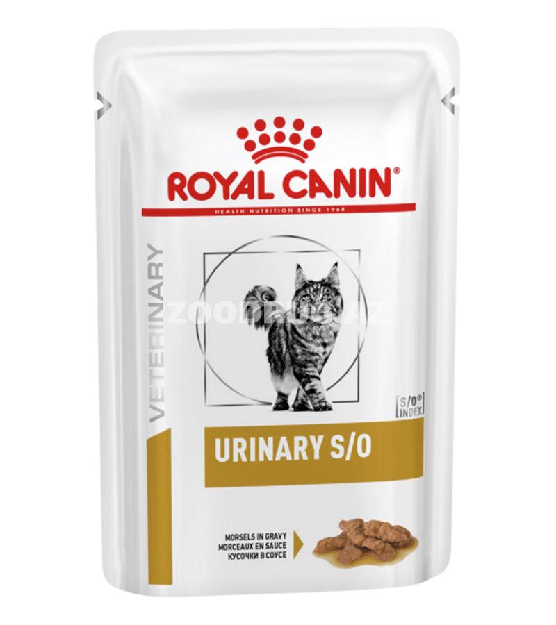 Влажный корм Royal Canin Adult Cat Urinary S/O in Gravy полноценный диетический корм для кошек, для растворения струвитных камней 85 гр.