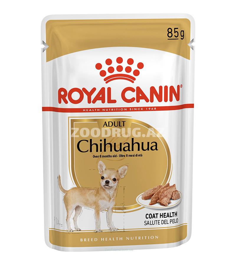 Влажный корм ROYAL CANIN CHIHUAHUA ADULT для взрослых собак породы чихуахуа паштет 85 гр.