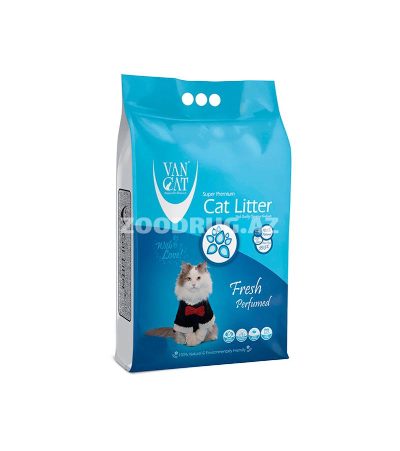 Наполнитель комкующийся VAN CAT FRESH для туалета кошек с ароматом весенней свежести (5 кг)