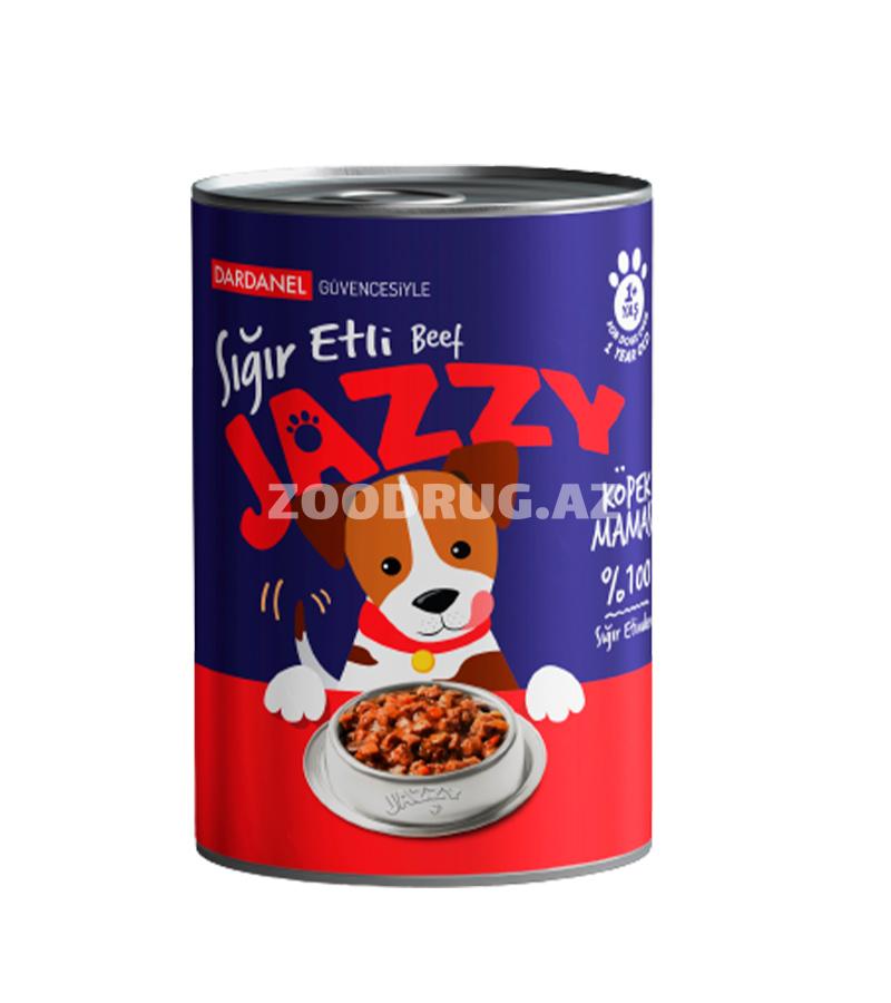Влажный корм Jazzy Beef монопротеиновый, беззерновой для взрослых собак со вкусом говядины 400 гр.