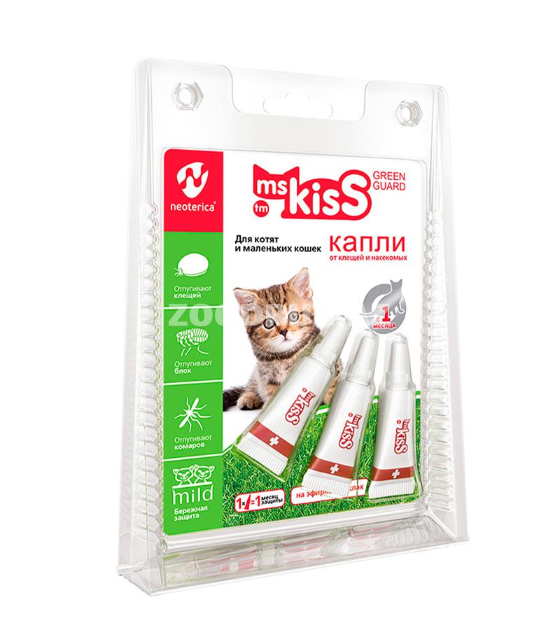 Биокапли Ms.Kiss для котят от блох и клещей 1 пипетка.