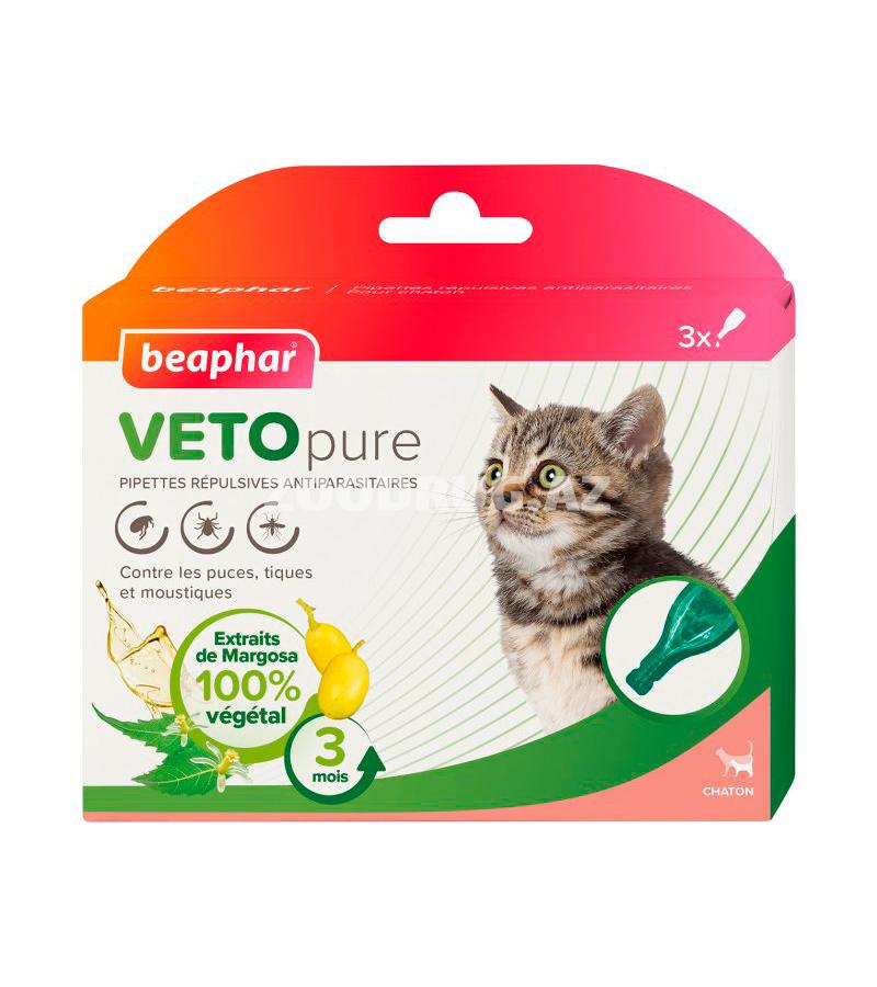 Биокапли Beaphar Veto Pure от блох и клещей для котят.