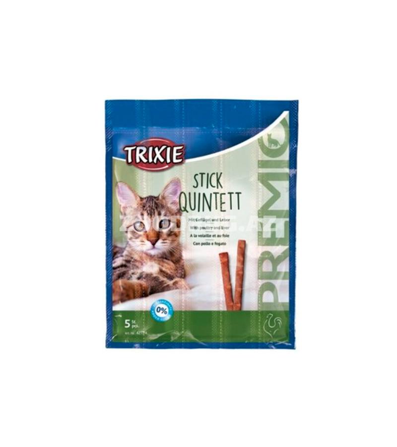 Лакомство для кошек Trixie Premio Quadro - Sticks палочки со вкусом домашней птицы и печени 5 шт. 