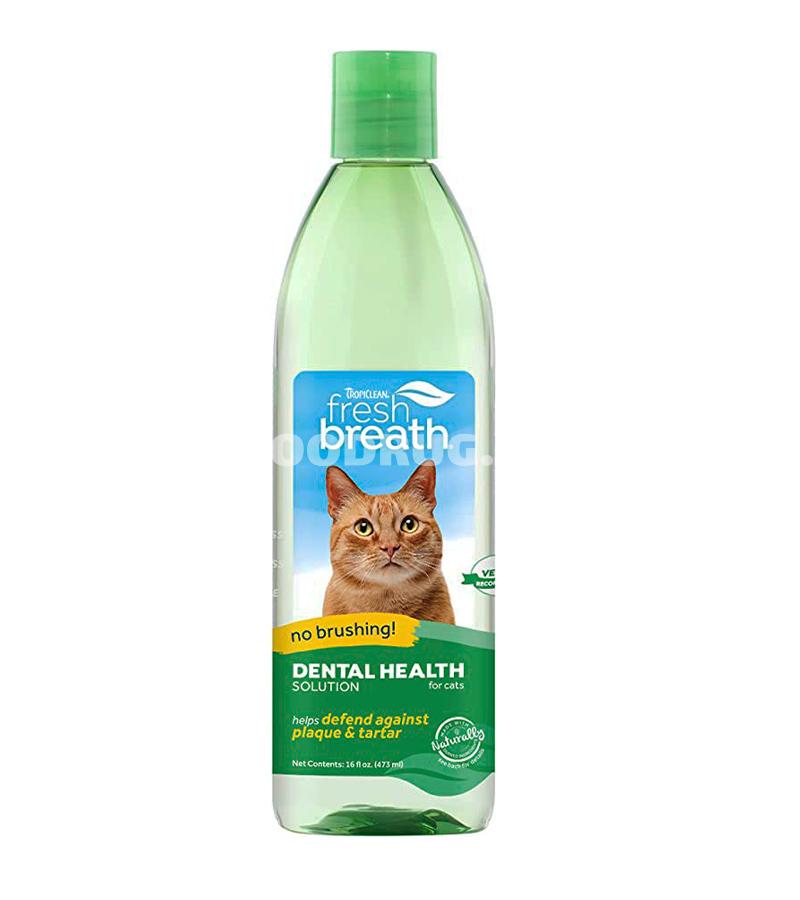 Добавка в воду TropiClean Dental Health "Свежее дыхание" для кошек (473 мл)
