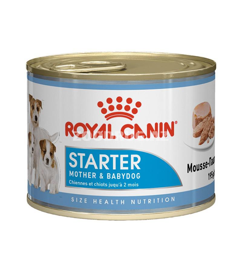 Консервы ROYAL CANIN STARTER MOUSSE для щенков до 2 месяцев, беременных и кормящих сук (195 гр)