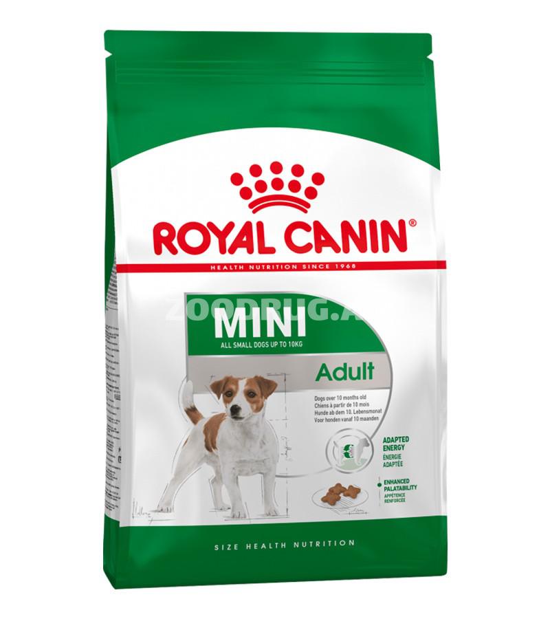Сухой корм ROYAL CANIN MINI ADULT для взрослых собак маленьких пород.
