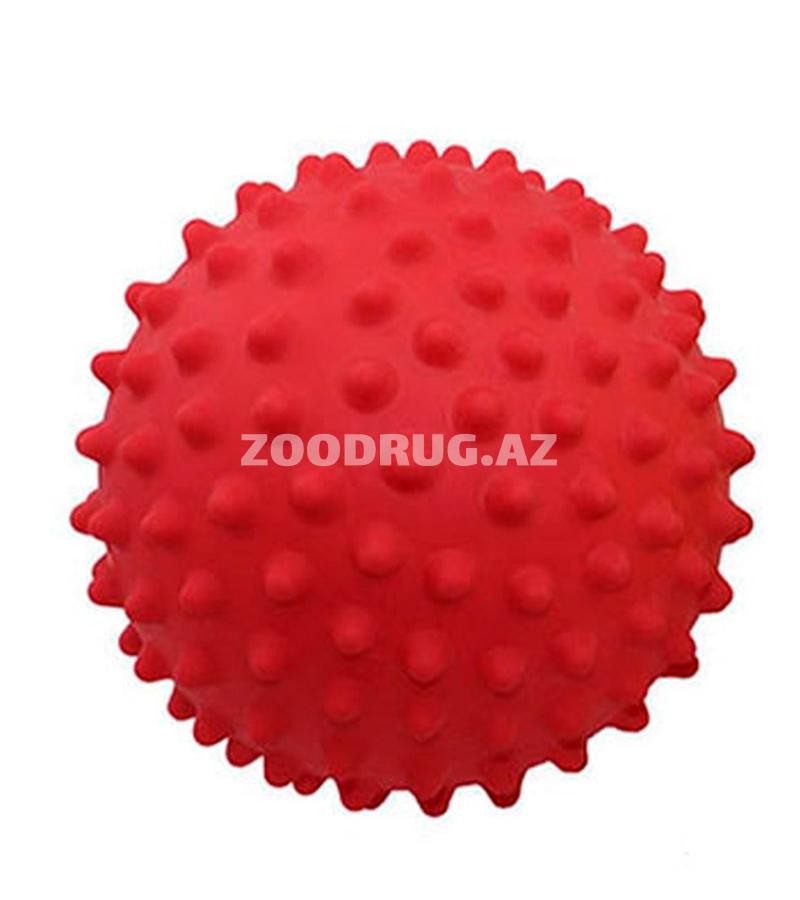 Игрушка O.L.KAR "Красный мяч с шипами" для собак. Диаметр: 15 см.