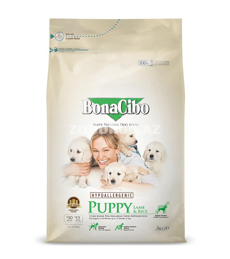 Сухой корм Bonacibo Puppy Lamb & Rice гипоаллергенный для щенков всех пород с ягненком и рисом