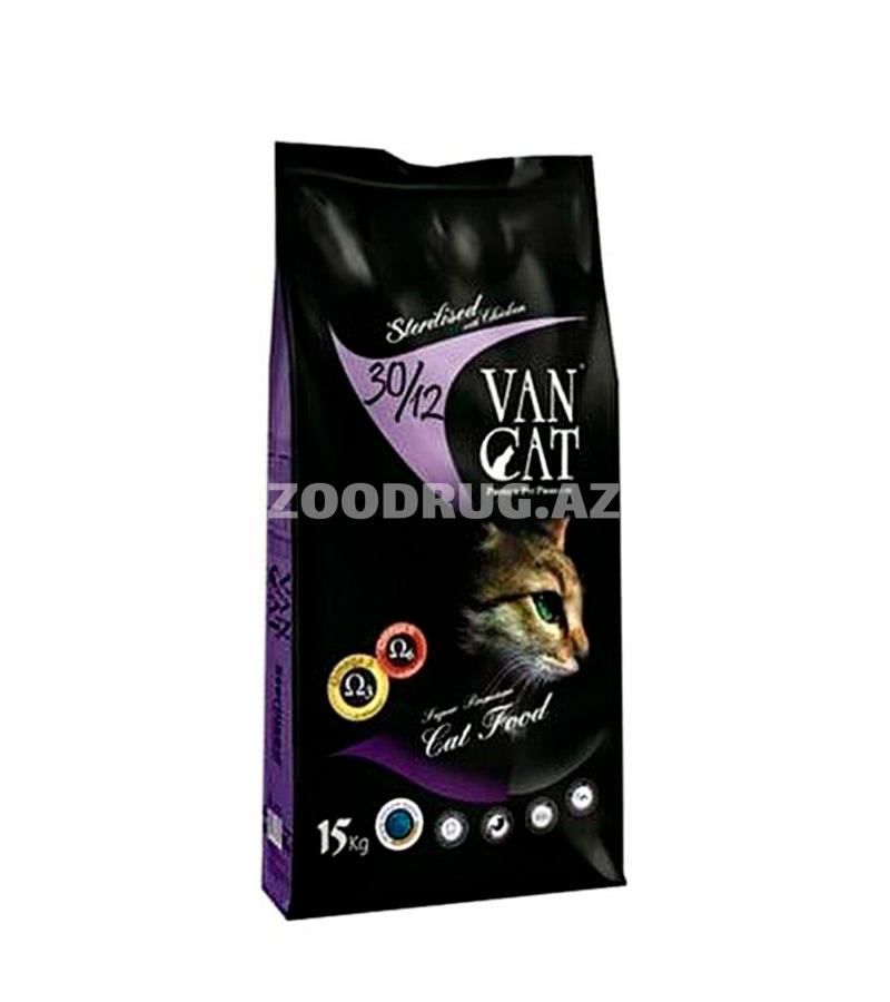 Сухой корм VanCat 30/12 Super Premium Series для стерилизованных кошек с курицей