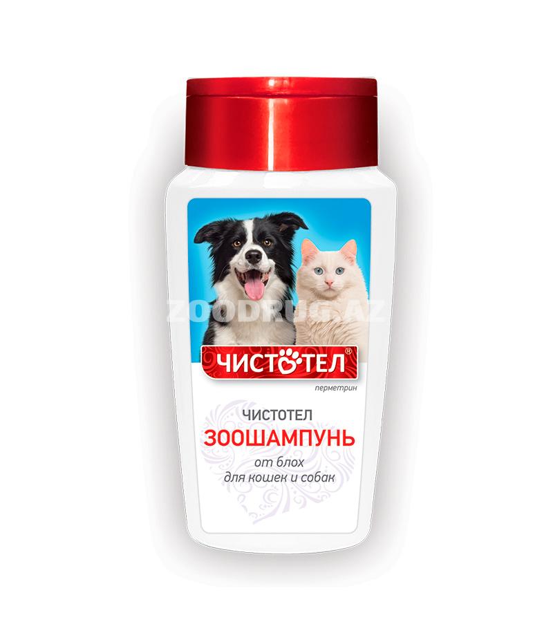 Шампунь ЧИСТОТЕЛ антипаразитарный для собак и кошек против блох, вшей и власоедов 180 мл.