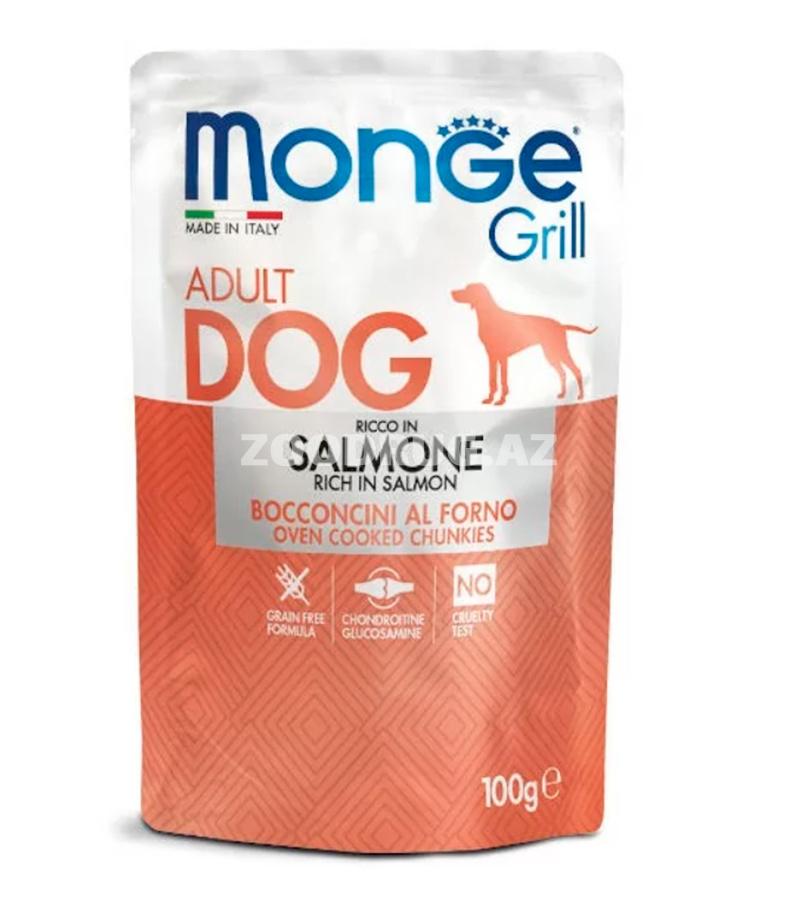 Влажный корм MONGE GRILL SALMONE DOG SALMON для взрослых собак со вкусом лосося 100 гр.