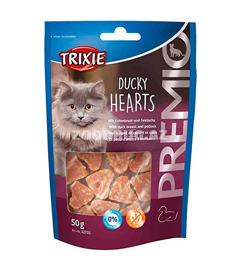 Trixie (Трикси) PREMIO HEARTS & DUCKY (УТКА & РЫБА) лакомство для кошек (50 гр)