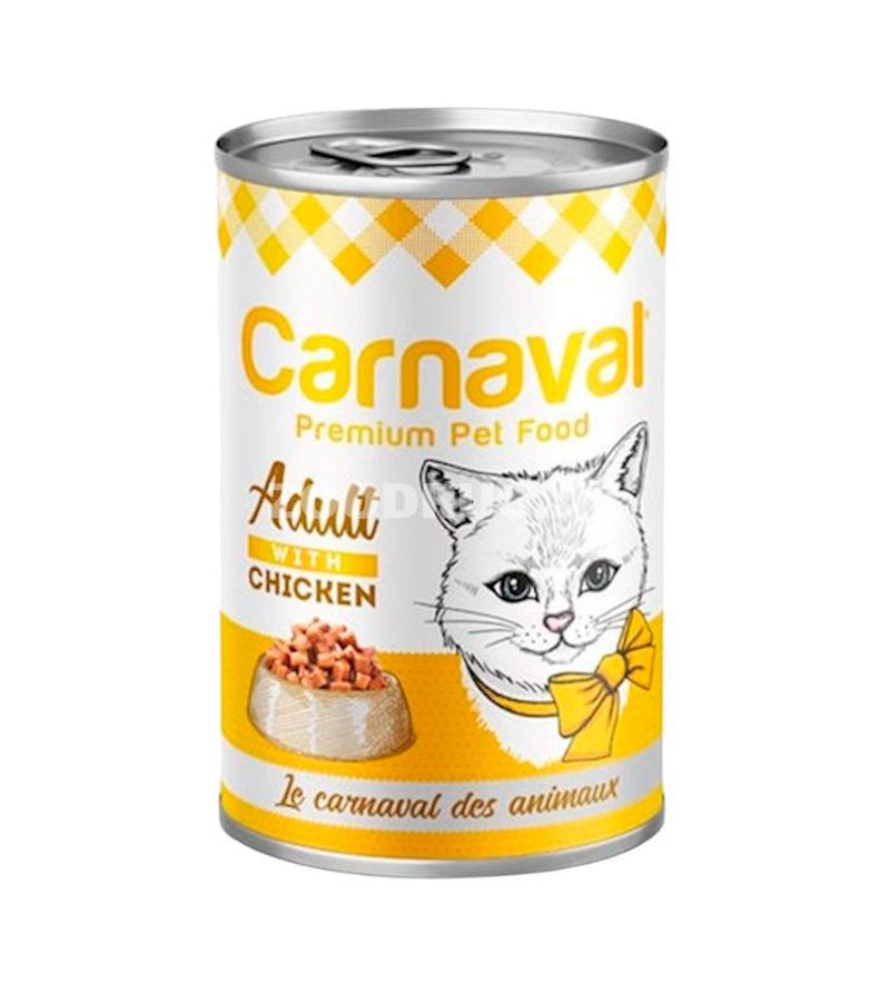 Влажный корм Carnaval Adult Cat Chicken для взрослых кошек со вкусом курицей 400 гр.