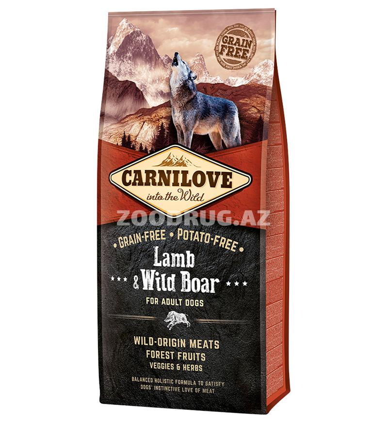 Сухой корм Carnilove Holistic Lamb&Wild Boar Adult Dog All Breeds  для взрослых собак всех пород со вкусом бараниной и кабаном 12 кг.