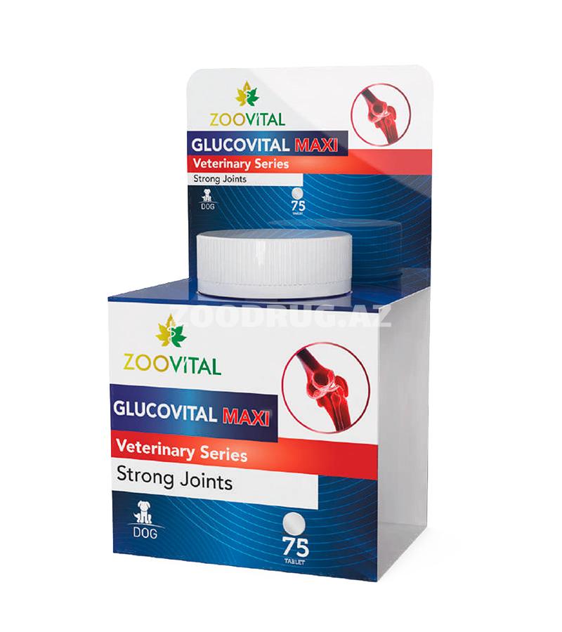 Витаминная добавка ZOOVITAL Glucovital Maxi Strong Bones для крепких суставов собак крупных пород 75 табл.