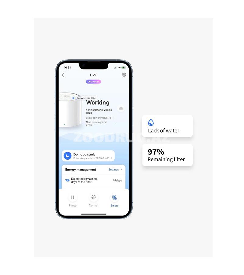 Усовершенствованный умный питьевой фонтан PETKIT Eversweet 3 Pro UVC для кошек и собак созданный для обеспечения максимально чистой и свежей воды.