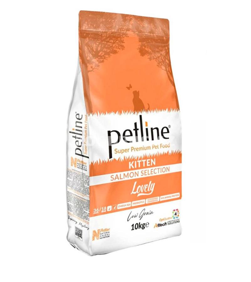 Сухой корм Petline Lovely Salmon Selection Kitten, Super Premium, низкозерновой для котят, с лососем.