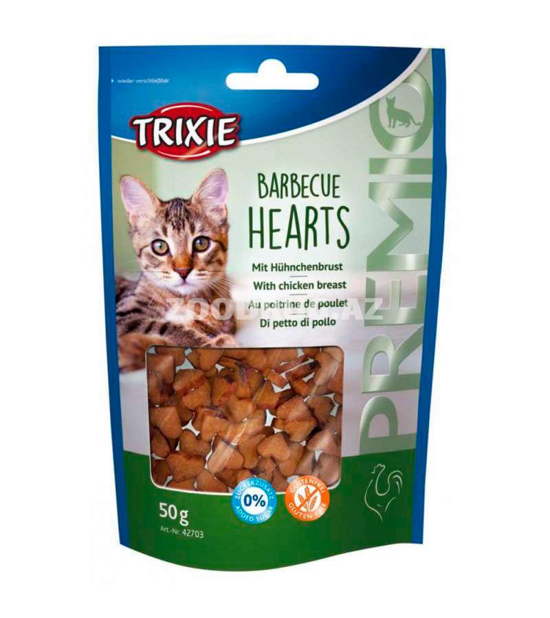 Лакомcтво Trixie PREMIO Barbecue Hearts с курицей для кошек (50 гр)