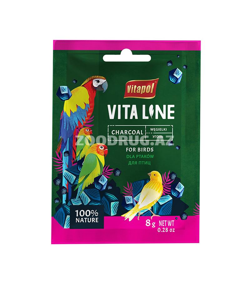 Угли Vitapol VITALINE при отравлении и диарее для птиц 8 гр.