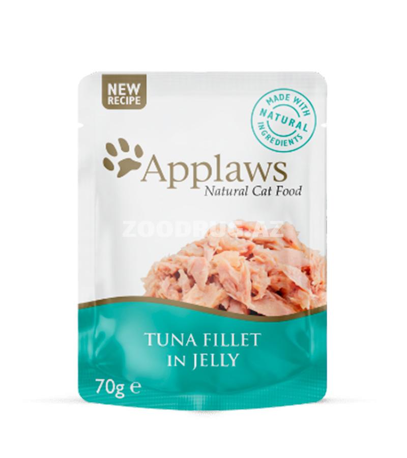 Влажный корм APPLAWS для взрослых кошек со вкусом тунца в желе 70 гр.