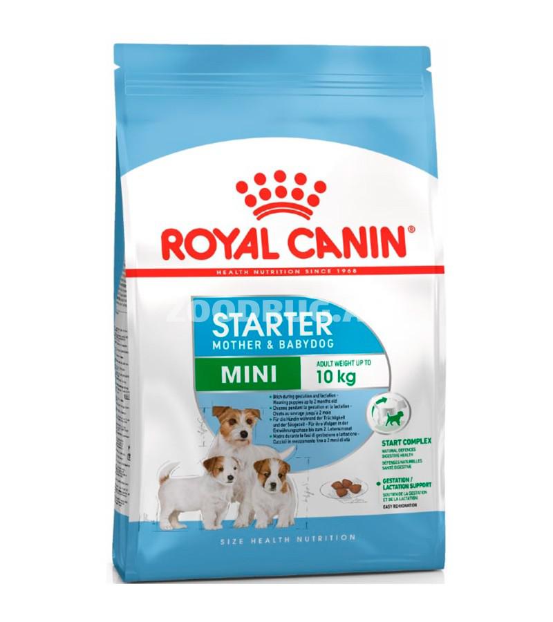 Сухой корм ROYAL CANIN MINI STARTER для щенков маленьких пород до 2 месяцев, беременных и кормящих собак.