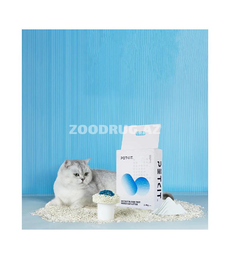 Интеллектуальный наполнитель PETKIT Occult Blood Test Mixed Cat Litter, который заботится о гигиене и здоровье вашей кошки