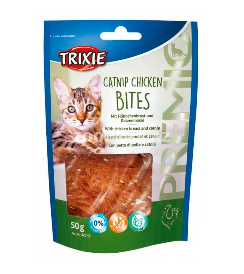 Лакомство Trixie PREMIO Catnip Chicken Bites Куриная грудка с кошачьей мятой для котов и кошек (50 гр)
