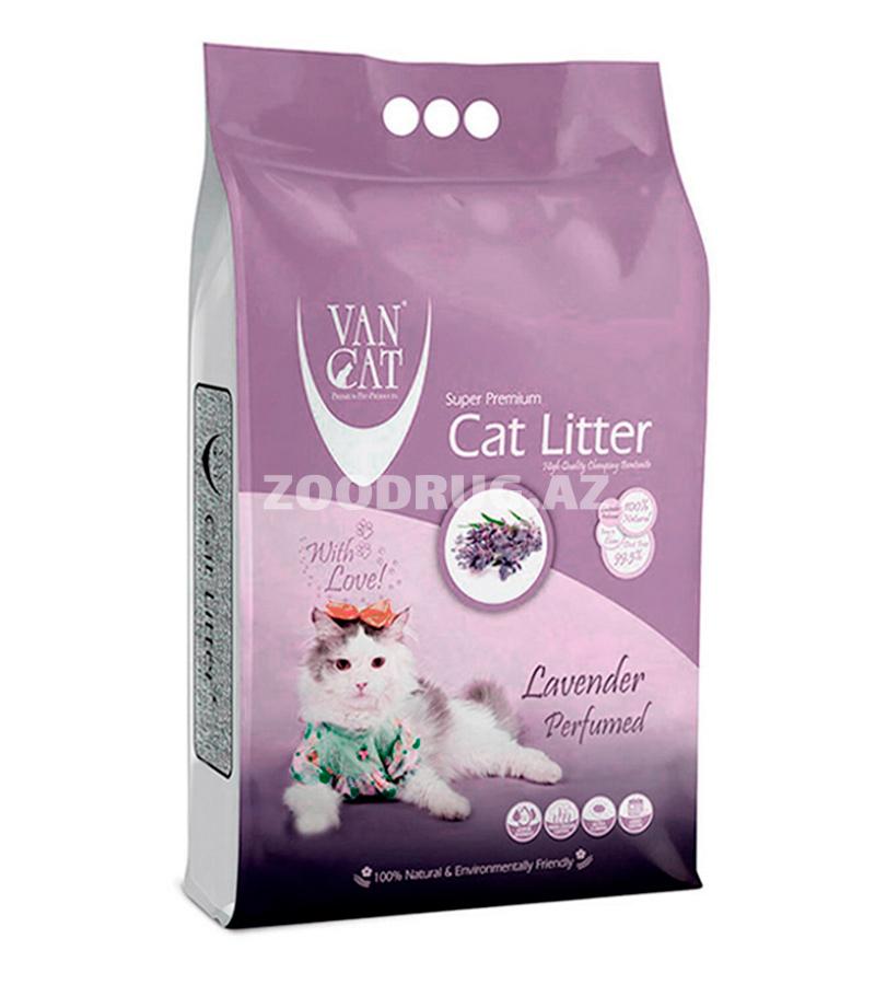 Наполнитель для кошачьего туалета Van Cat Super Premium Quality с ароматом лаванды бентонитовый комкующий (20 кг)