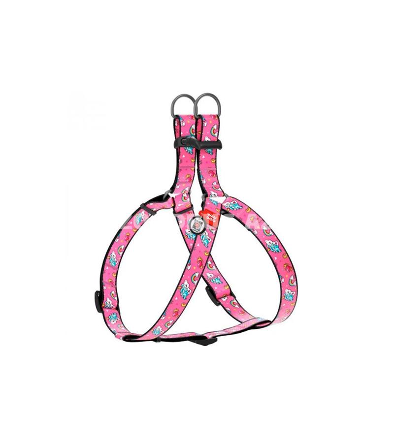 Шлейка Collar с единорогом. Цвет: Розовый. Длина: 50-80 см.