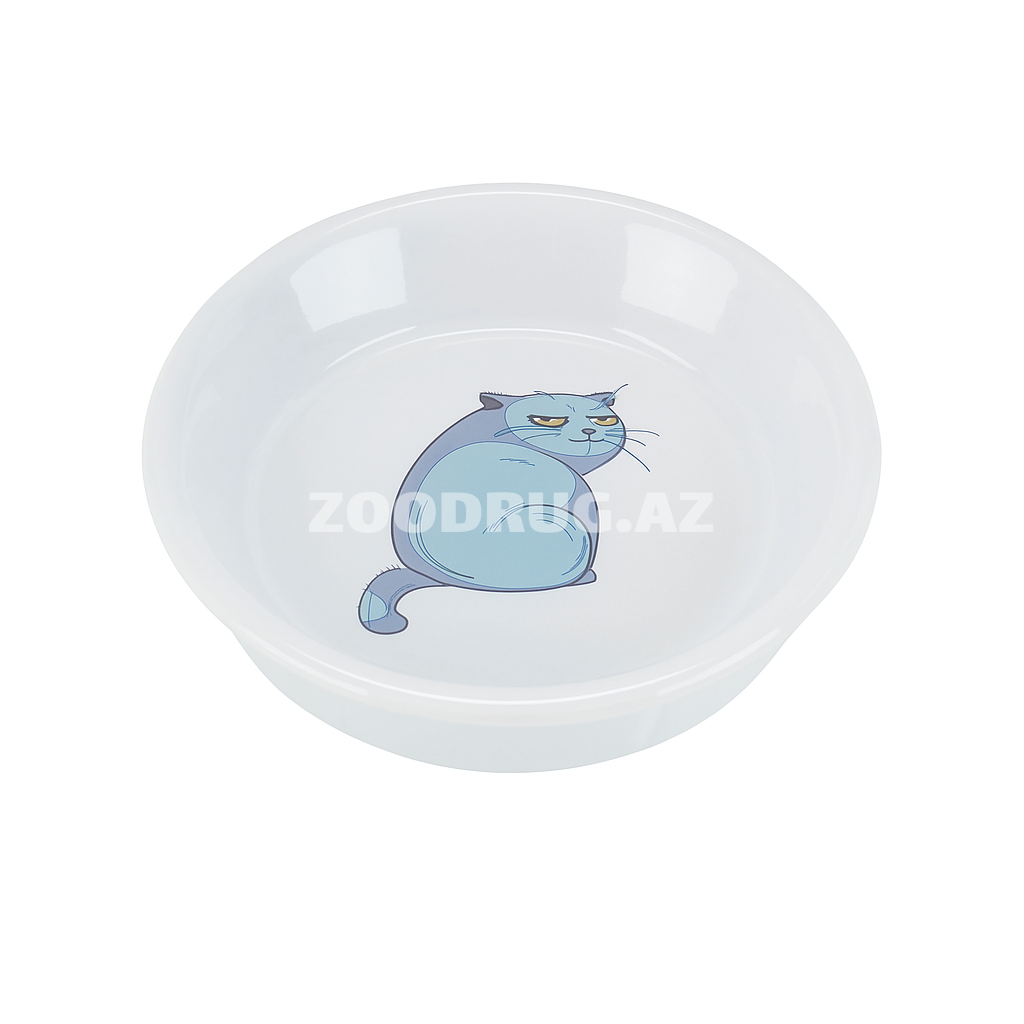 Миска Trixie с забавным рисунком кота — стиль и настроение на каждом кормлении