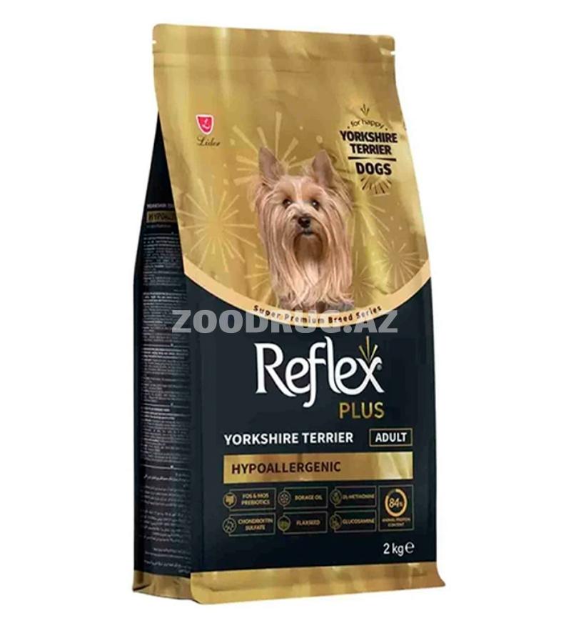 Сухой корм Reflex Plus Hypoallergenic Super Premium Yorkshire Terrier Adult полноценный сбалансированный для взрослых собак маленьких пород со вкусом рыбы и курицы 2 кг.