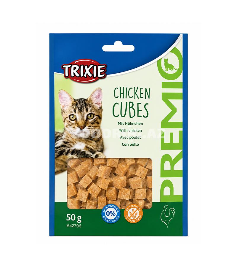 Ləzzət Trixie Premio Chicken Cubes - toyuq ilə pişiklər üçün zərif kubiklər 50 qr #42706.