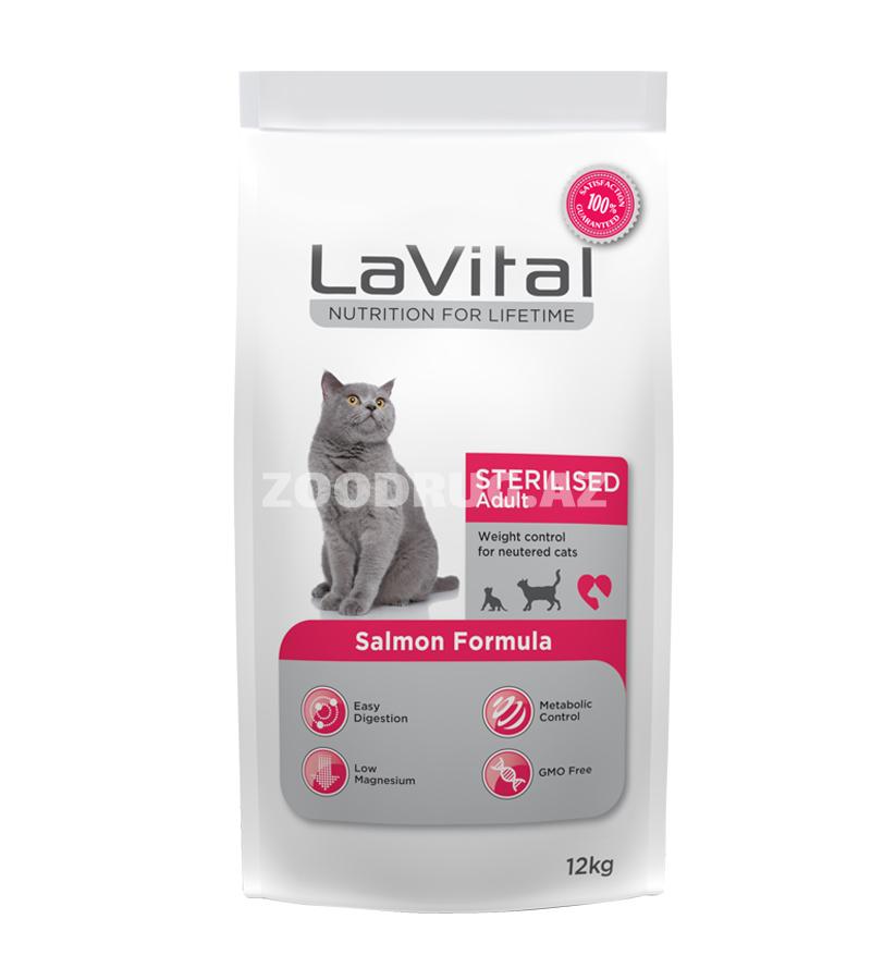 Сухой корм LaVital Sterilised Adult Salmon разработан для оптимального ухода за стерилизованными кошками старше 12 месяцев со вкусом лосося