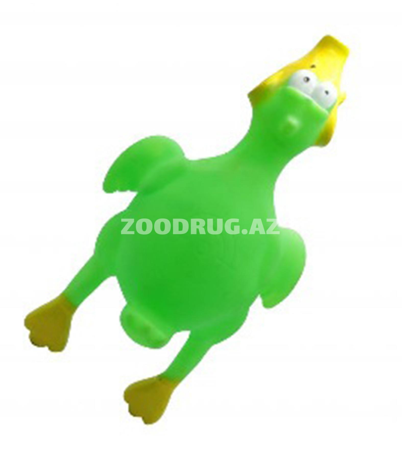 Игрушка Nunbell #0120 Pet Latex Toy “Зелёная уточка” для собак.18х9см