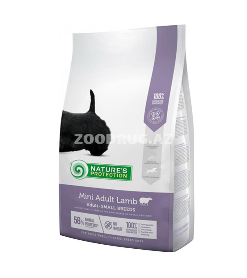 Сухой корм Nature's Protection Dog Mini Adult Lamb полнорационный сухой корм с мясом ягненка для взрослых собак мелких пород весом от 1 до 10 кг.