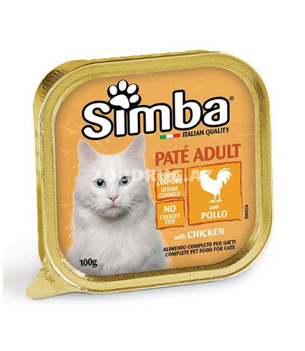 Влажный корм SIMBA CAT Pate with Сhicken для взрослых кошек 100gr