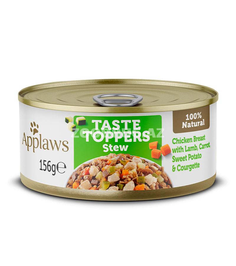 Влажный корм Applaws Chicken Breast with Lamb Taste Toppers in Stew для собак и щенков со вкусом куриной грудки, ягненка, моркови и кабачков 156 гр.