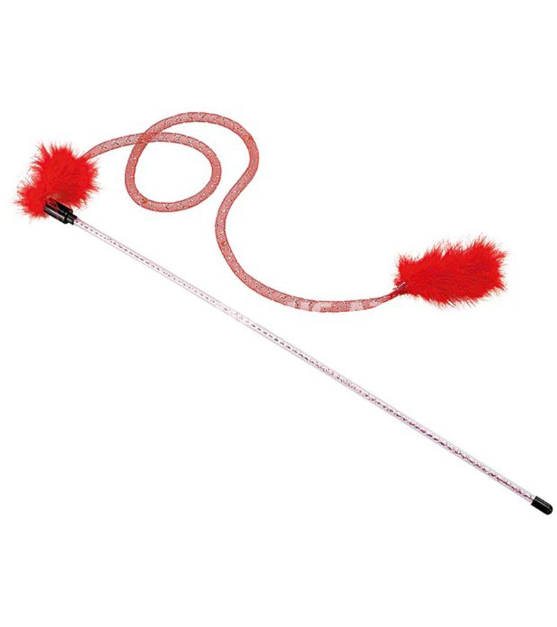 Игрушка-дразнилка Ferplast для кошек с длинной лентой и перьями