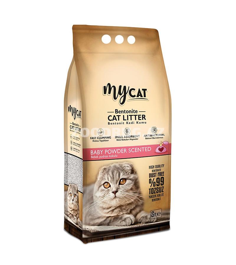 Комкующийся наполнитель MyCat® для кошачьего туалета с ароматом детской присыпки