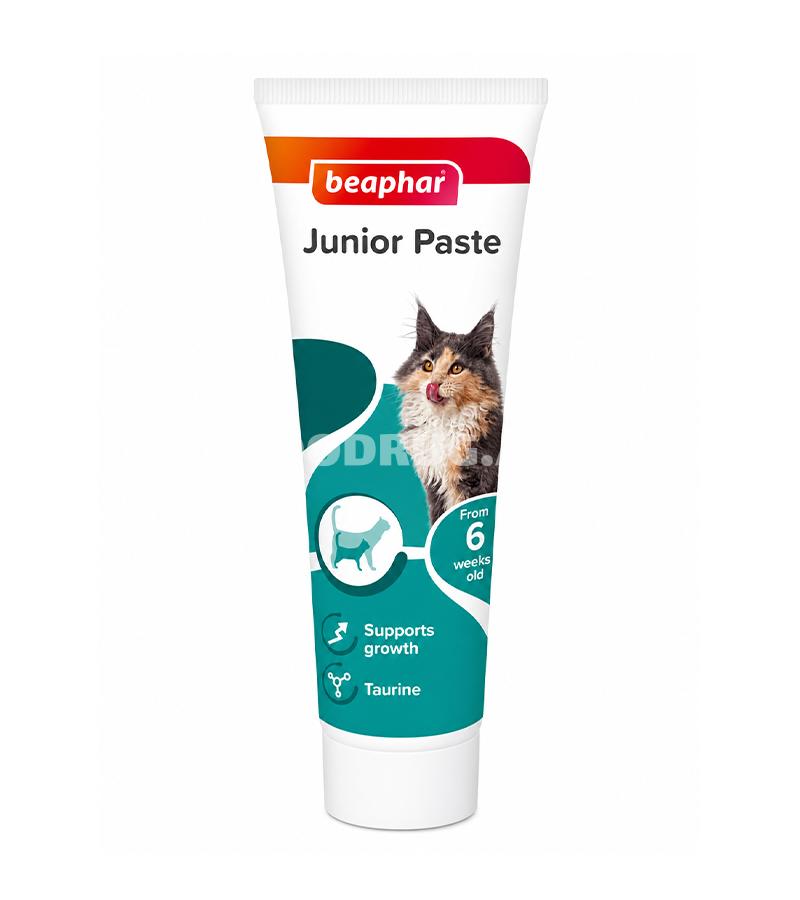 Паста Beaphar Junior Paste с таурином - функциональная добавка для котят, разработанная для поддержки здорового роста и полноценного развития с раннего возраста 100гр.